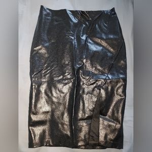 NWOT Express Faux leather pencil skirt w/small slit in the front left size 10